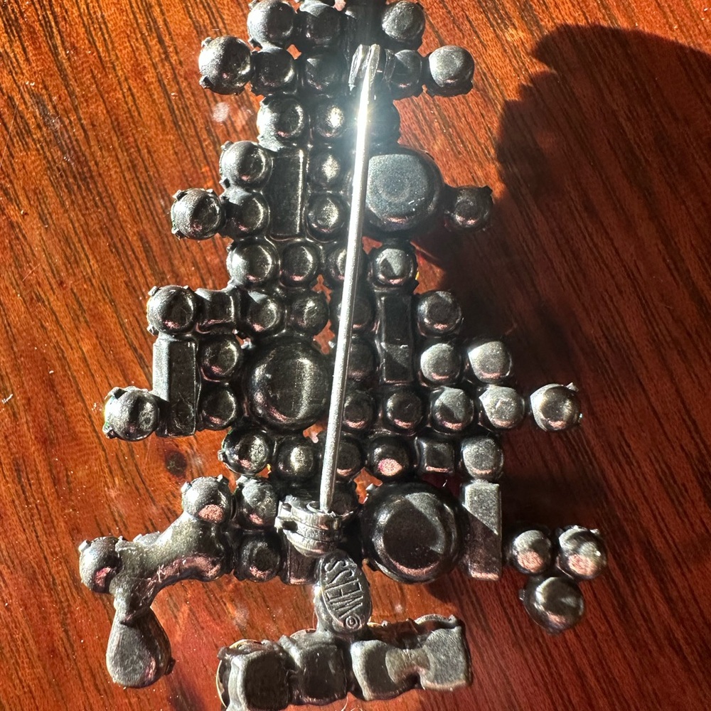 Rare Weiss Rhinestone Christmas Tree Brooch - Picture 4 of 5